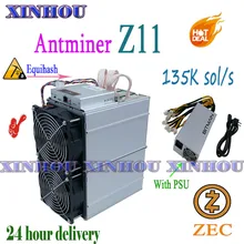 Mineiro asic antminer z11 135k com psu equihash zec zen mineração melhor do que z9 z9mini b7 baikal g28 whatsminer m3x innosilicon a9(China)