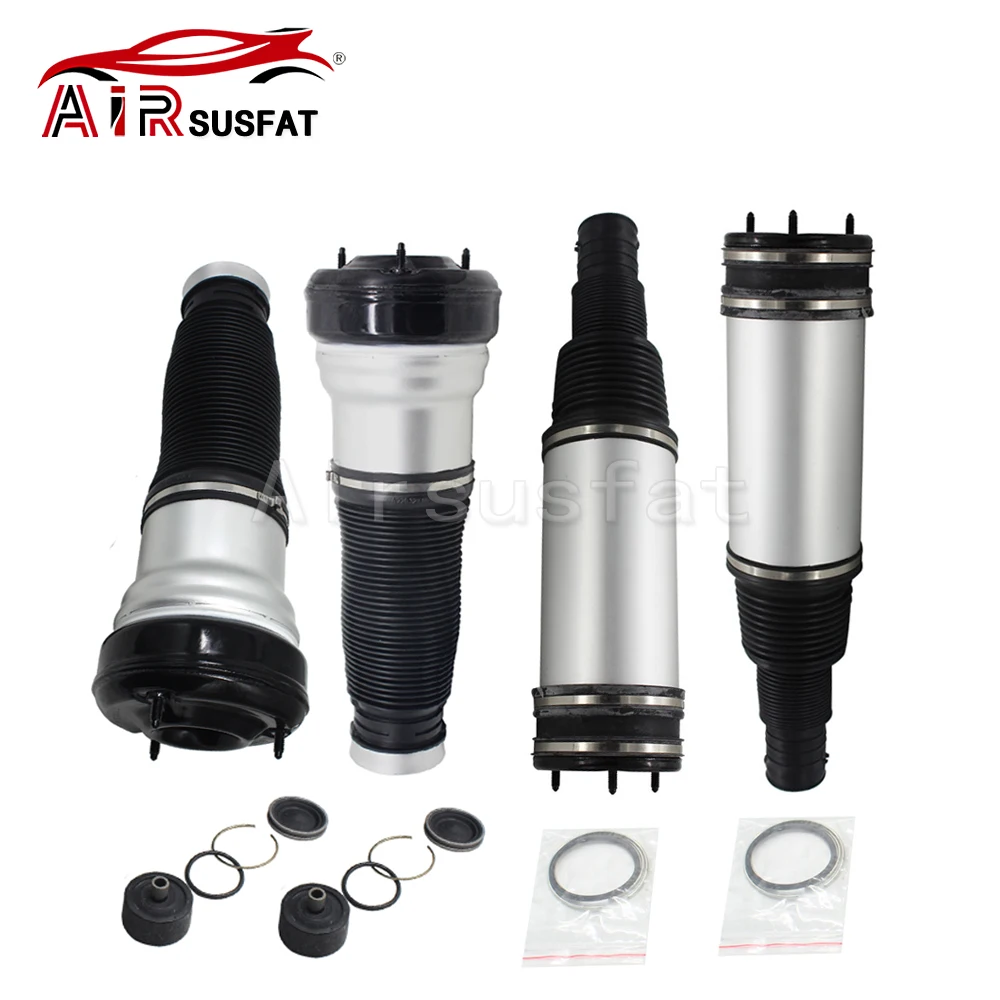 

4pcs Front + Rear Air Bellow Sleeve Suspension Spring Bag For Mercedes S-Class W220 S430 S500 2000-2006 2203202438 2203205013