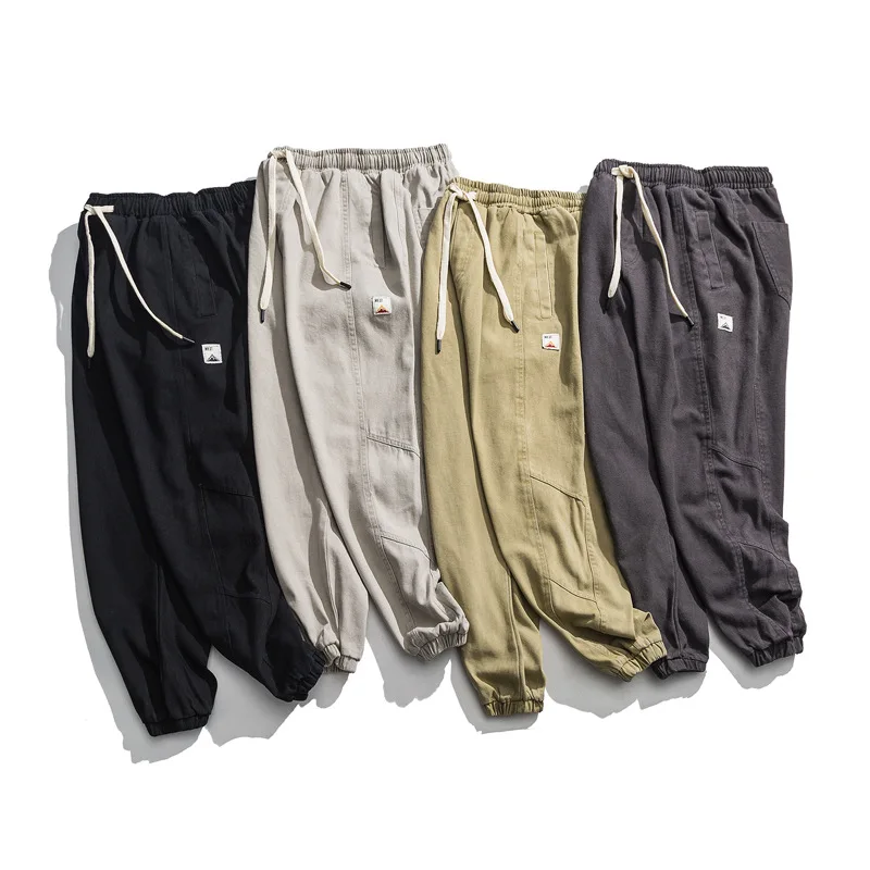 

Vertical Ze Produced 19ss National Trends Four Colors Drawstring Waist Labeling Screw Type Casual Pants