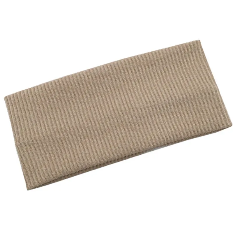 hair clips Casual Headbands Women Wide Headband Hair Accessories Solid Color Stretch Knitted Hairband Cotton Headband Elastic Hair Bands shein hair accessories