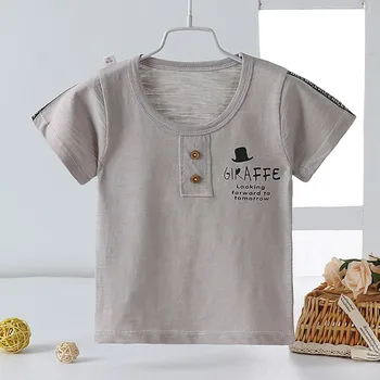 

Children Boys Girls Summer Cotton Sets Boys Girls Short Sleeve Pullover Casual Tee ShirtKids Unisex Letter Print T-shirt Blouse