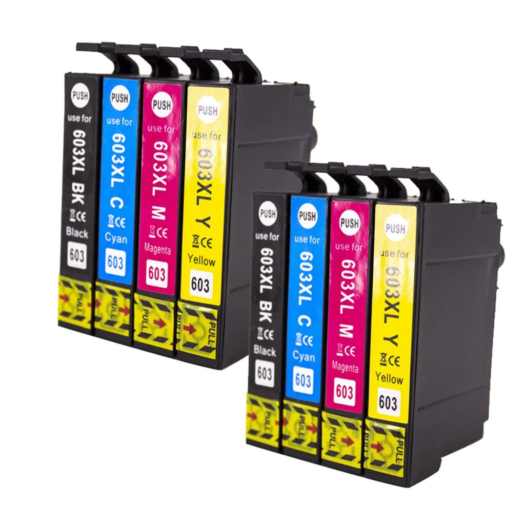 

8pcs Compatible Color Toner Office Supplies Printer Toner Tank 603xl Suitable For Various Models Office Stationery Tool