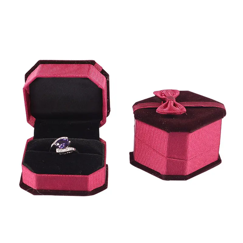 

1pc Wedding Velvet Earrings Ring Box Jewelry Display Case Holder Gift boxes Amazing organizer