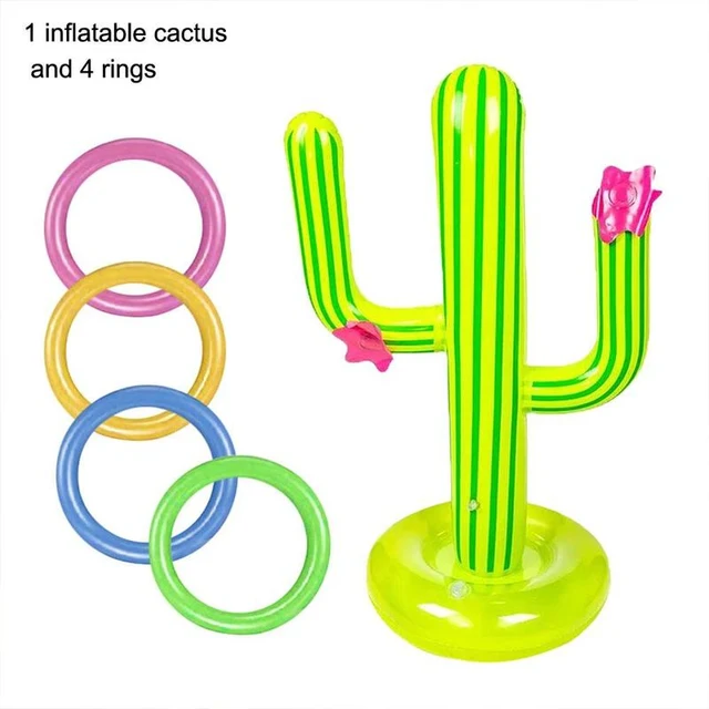 2021 Outdoor Swimming Pool New PVC Inflatable Cactus Toss Party Bar Party Beach Travel Pool Toys Set Ice Supplies Game Floating 5