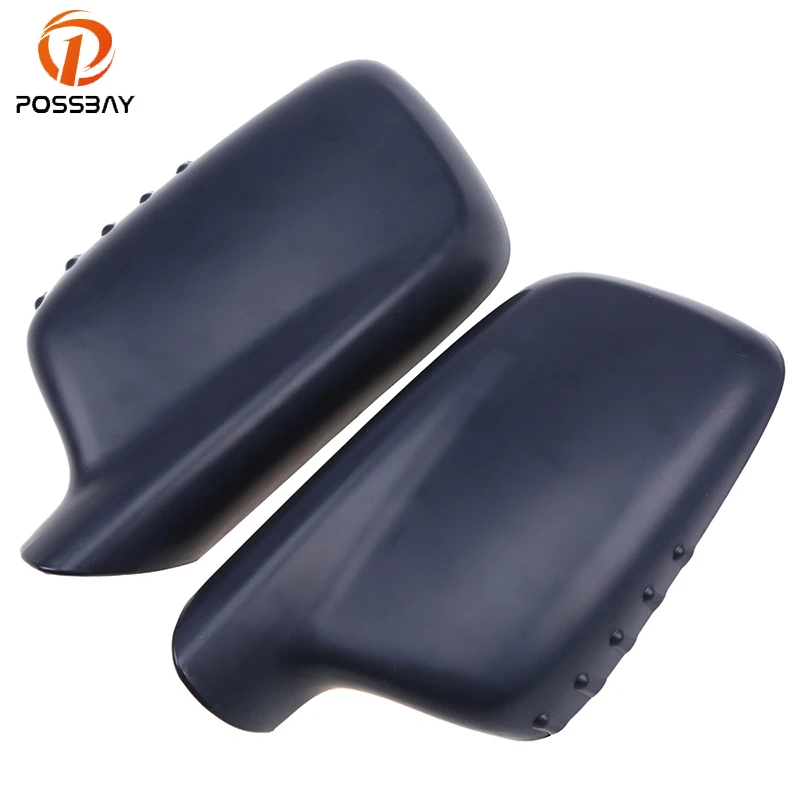 POSSBAY ABS Matte Black Side Rearview Mirror Cover Trim Door Rear View Mirrors Frame Car Accessories for BMW E46 E65 E66 E67 | Автомобили