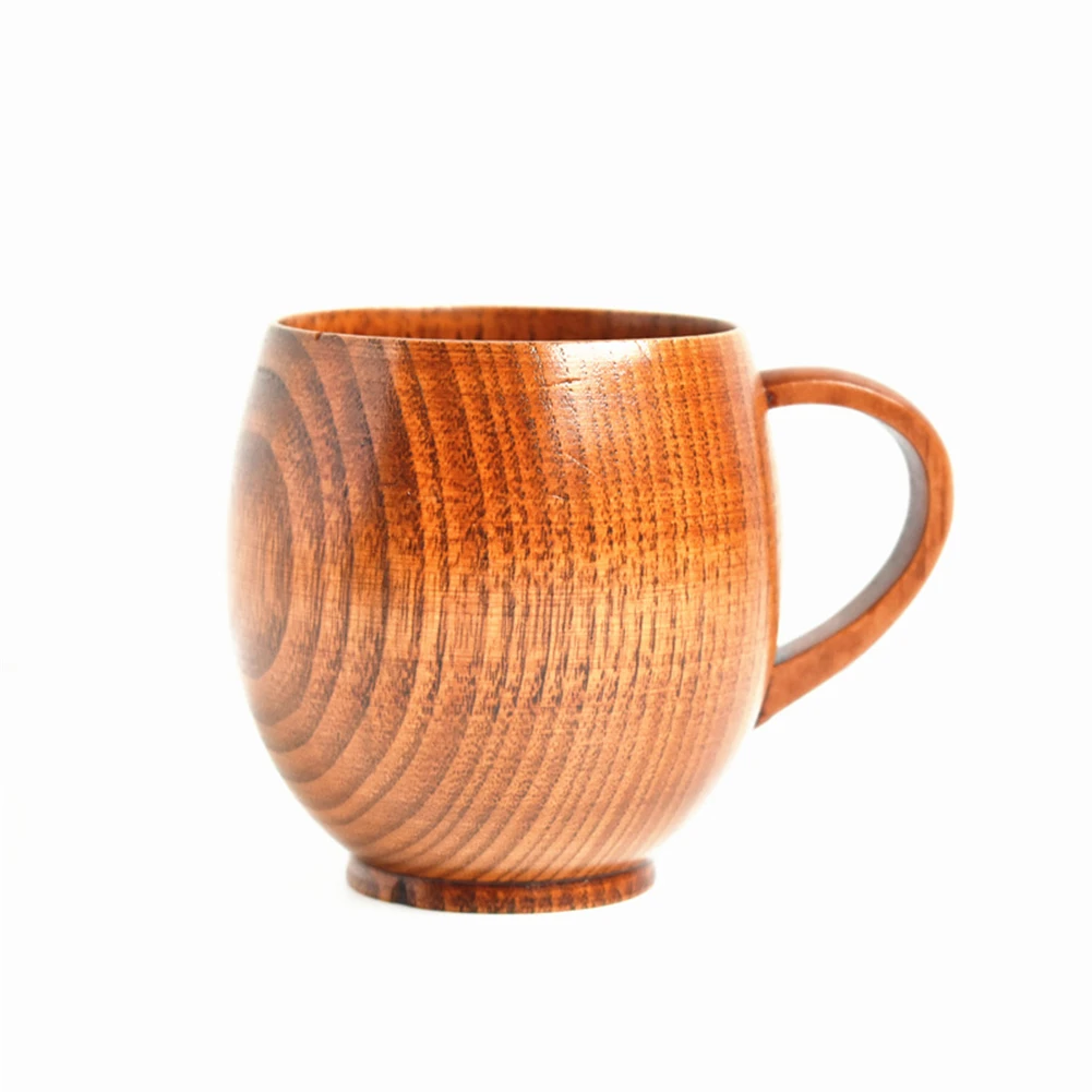 Wooden Coffee Cup Outdoor Camping Beer Mugs Handcraft Wood Tankard Milk