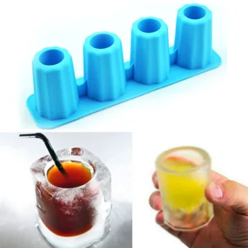 

4 Hole Ice Cube Tray Summer Sales DIY Ice Making Modeling Ice Mold Edible Ice Tray Popsicle Molds Moldes De Silicon Para Helados