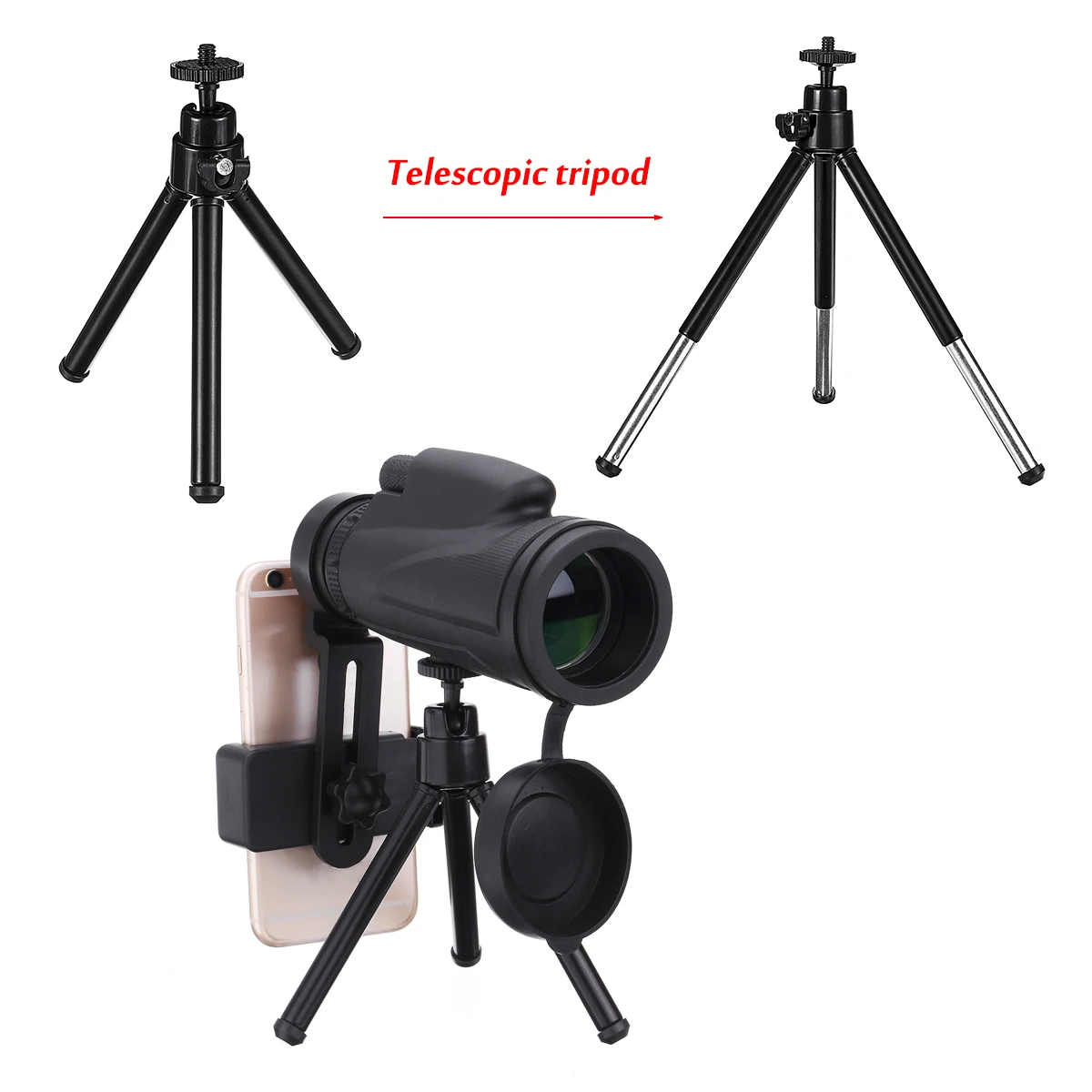 50X60 80x100 зум Монокуляр мощный телескоп высокое качество для мобильного военного окуляра ручной объектив охотничья оптика
