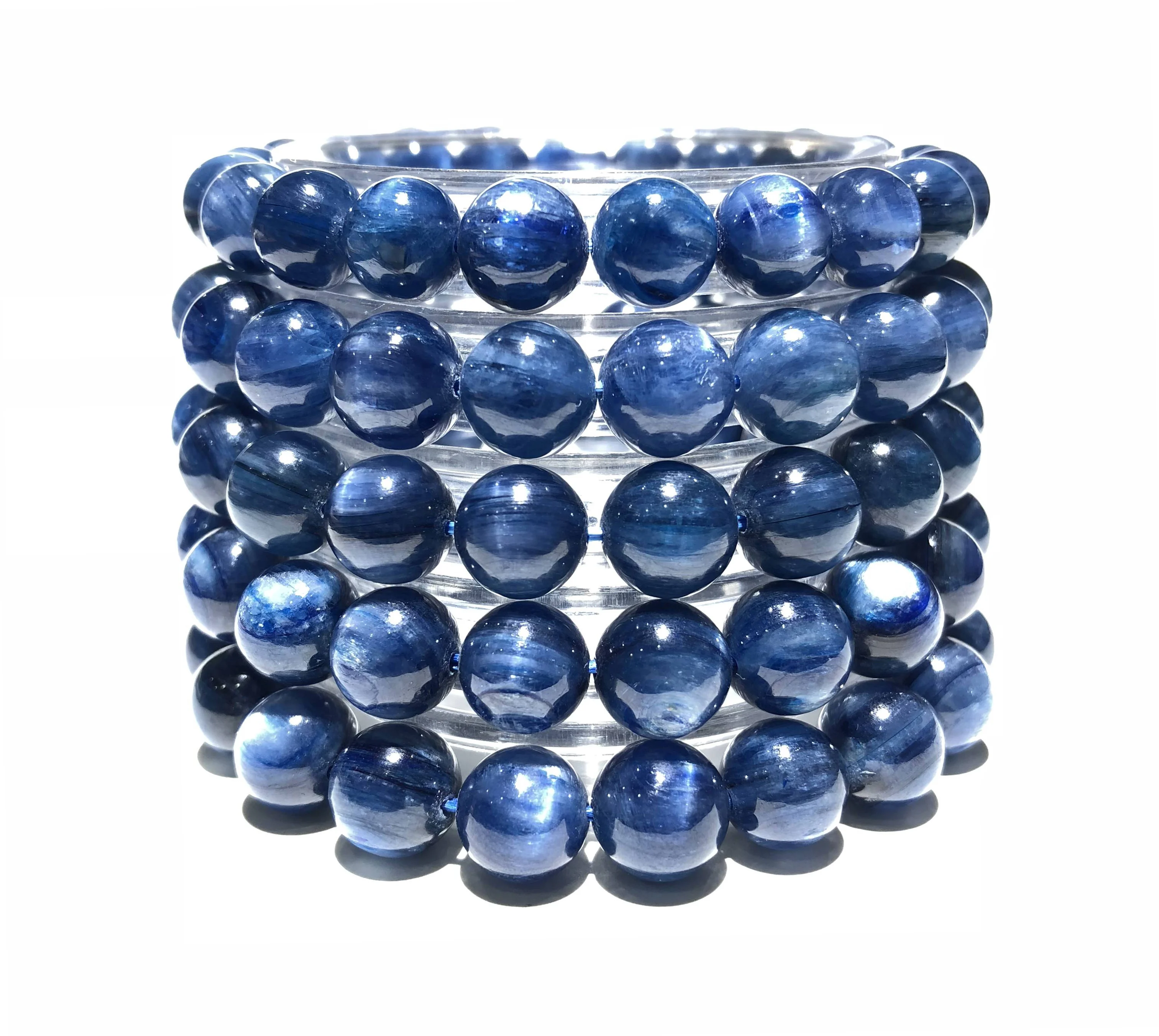 

Natural 8mm Kyanite Beads Gemstone Spacer Round Beads Handicraft Bracelet Necklace DIY Jewelry Accessories Making Factory Price