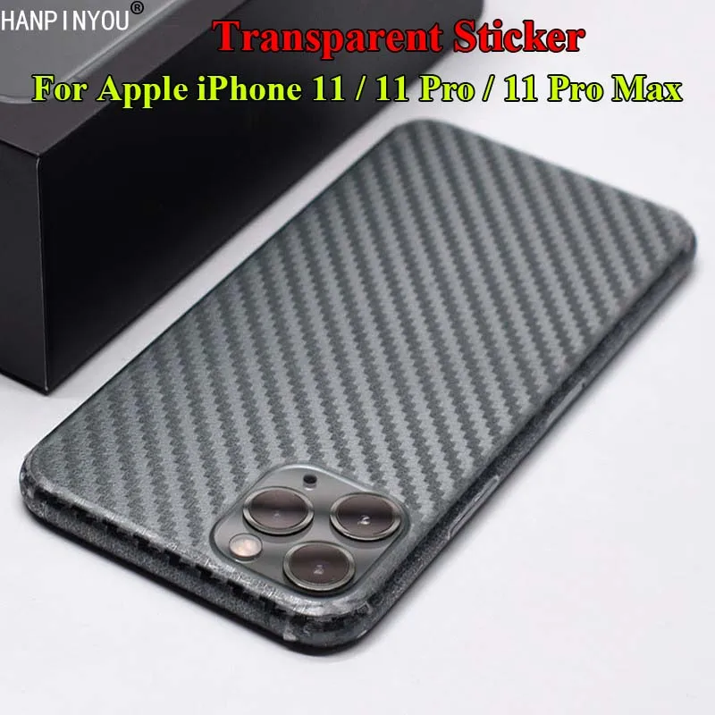 

For Apple iPhone 11 / 11Pro 11 Pro Max Full Cover Back Carbon Fiber / Grid Sticker Durable Transparent Screen Protector Film
