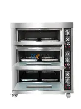  Gas Baking Oven 3 Decks 6 Trays Commercial Sweet Potato Bread Pizza Cake Bakery Machines Kitchen Baking Equipment with Steam 
