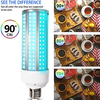 

Spot UV 60W Lamp LED UVC Bulb E27 Household Light Bulbs with Remote Control for Home QP2