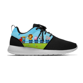

Train Cartoon Hot Funny Cute Popular Vogue Kids Sport Running Shoes Casual Breathable 3D Print Sneakers Gift Boys Children Girl