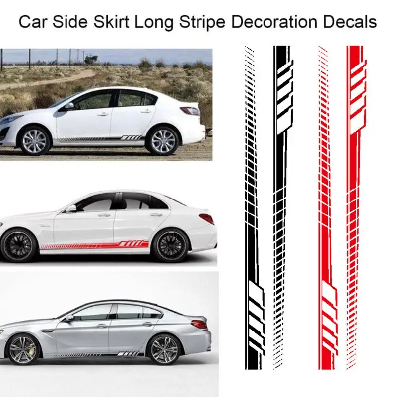 

2pcs Car Side Body Sticker Vinyl Decal Long Stripe Car Sticker DIY Car Body Decals For Mercedes Benz 190x11.5CM