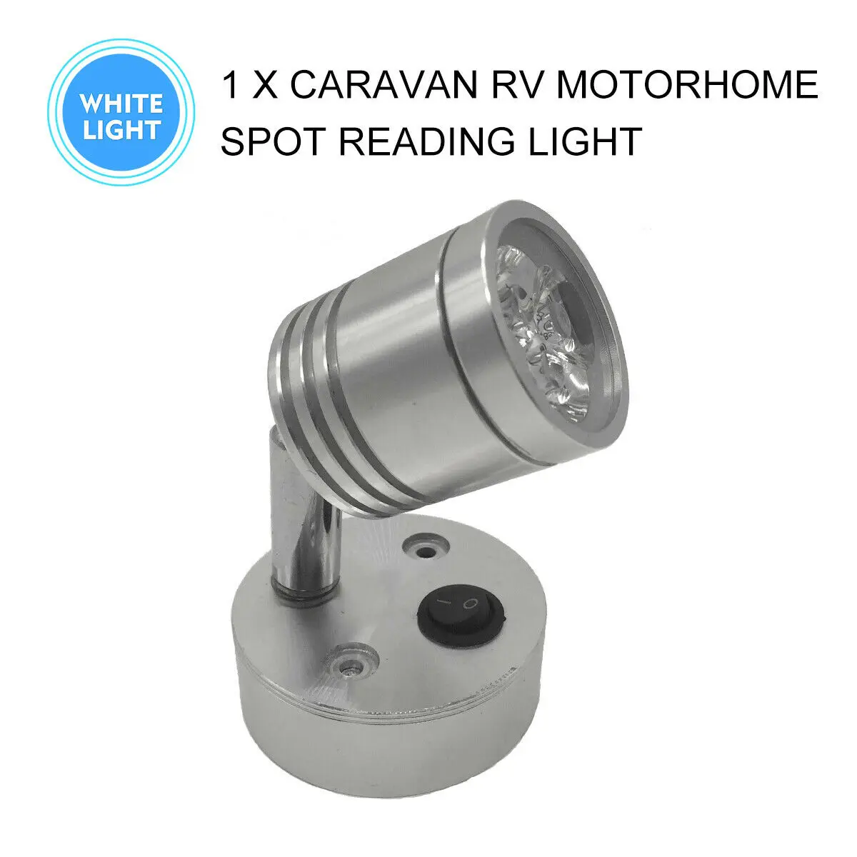 

Universal Interior Spotlight 12V 3W Wall Mounted Adjustable 300LM White LED Reading Lamp For RV Camper Boat Truck Motorhome Van