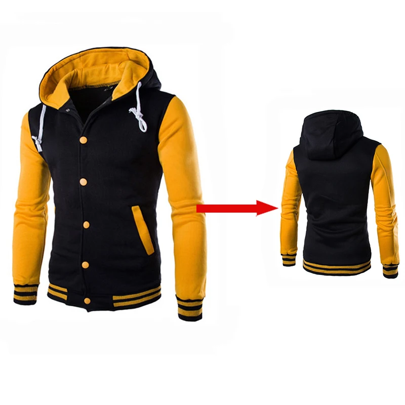 

TJWLKJ Men's HoodieJacket Baseball jaqueta Men's coat sudadera hombre Classic Fashion casual hip hop streetwear casaco masculino