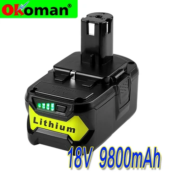 

High Capacity New 18V 9800mAh Li-Ion For Ryobi Hot P108 RB18L40 Rechargeable Battery Pack Power Tool Battery Ryobi ONE+Hot sell