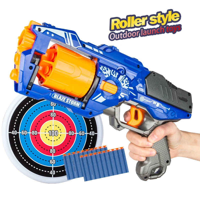 2020 Neue Ankunft Drehen Barrel Manuellen Weiche Kugel Pistole Anzug Fur Nerf Kugeln Spielzeug Pistole Pistole Dart Blaster Spielzeug Fur Kinder Spielzeugpistolen Aliexpress