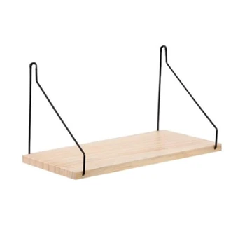 

Solid Wooden Wall Shelf Iron Partition Board Bedroom Tv Wall Hanging Storage Shelf Rack For Home And Living Room Decoration