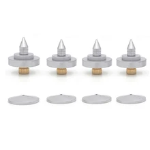 HiFi 4 компл. Серебристый динамик Спайк изоляции ноги латунный конус проигрыватель усилитель