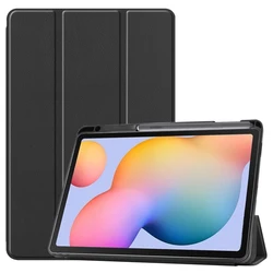 Étui intelligent en Silicone souple pour Samsung Galaxy Tab S6 Lite 10.4 SM P610/P615, housse Capa avec porte crayon 