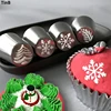 4pcs/set Cake Cream Nozzle Pastry Tool Stainless Steel Cupcake Russian Pastry Cream Tips Bakeware Christmas Icing Piping Nozzles ► Photo 1/6