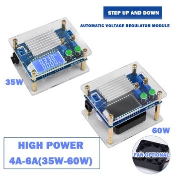 

DC DC Automatic Boost/Buck Converter CV Power Module 0.5-30V 6A 60W Adjustable Regulated power supply Voltmeter ammeter