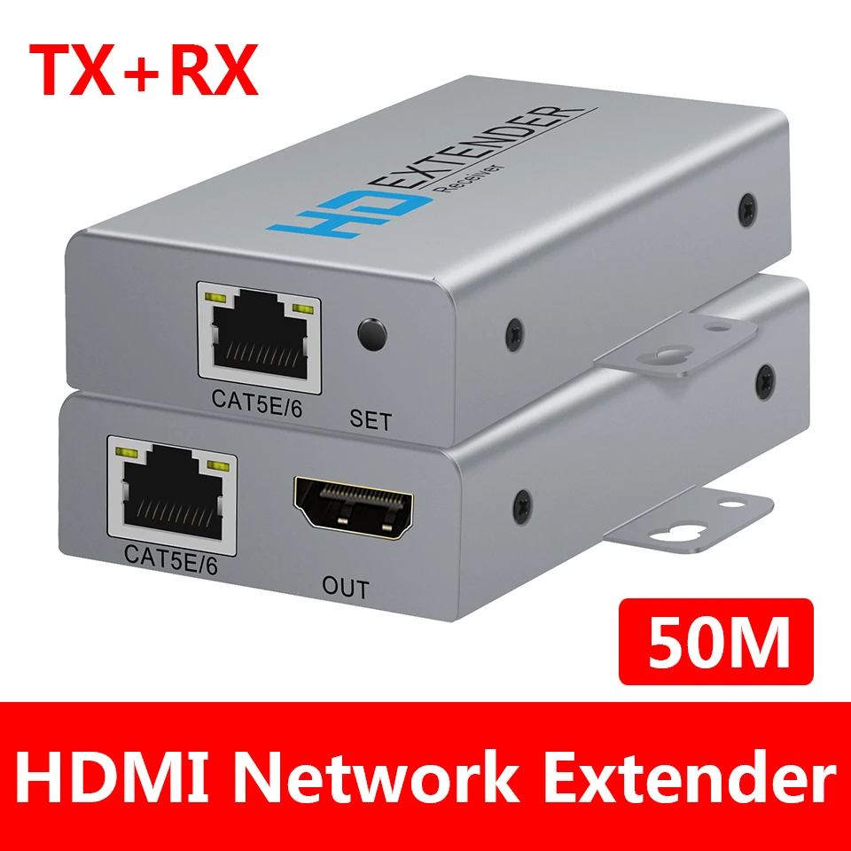1080P50mHDMIExtendersRepeaterOverCat6Cat5ECablesWithPOE