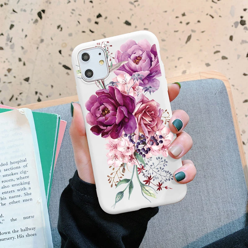 Vintage Flowers Leaves For Samsung Galaxy A50 A51 A52 A70 A71 A72 A32 A31 A40 A21S A12 S21 S20 FE S10 S9 Plus S10E Case Cover samsung silicone cover