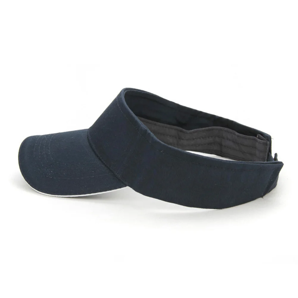Navy Blue Для мужчин Для женщин твердым козырьком Кепки солнцезащитный крем для настольного тенниса для игры в гольф на открытом воздухе для взрослых, для бега, тренировочные спортивные Регулируемая Настольная модные вечерние летние Повседневное - Цвет: Navy Blue