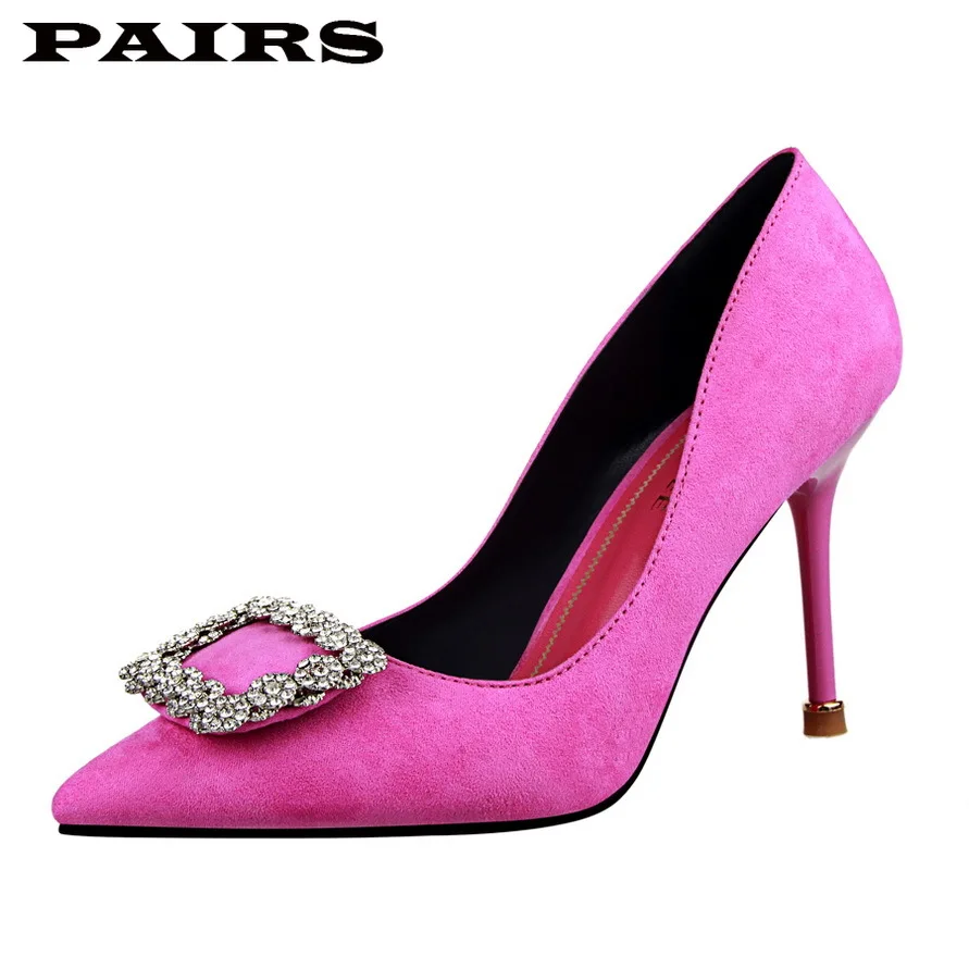 BigTree/фирменные дизайнерские туфли лодочки Женская обувь на высоком каблуке