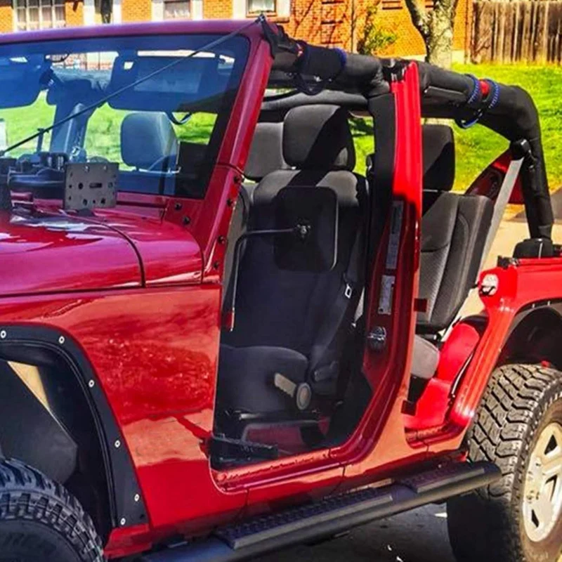 Door Off Mirror for J-e-e-p Wrangler Side Mirrors Rectangular Rear View Quick Release Mirrors for 2007- Jeep Wrangler Jk Jl