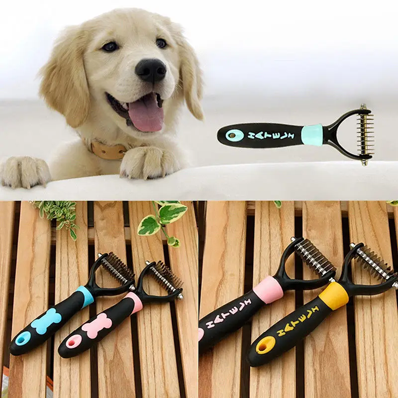 Pet Cat Dog Open Knot Knife Brush Tool Hair Fur Shedding Trimmer Grooming Comb