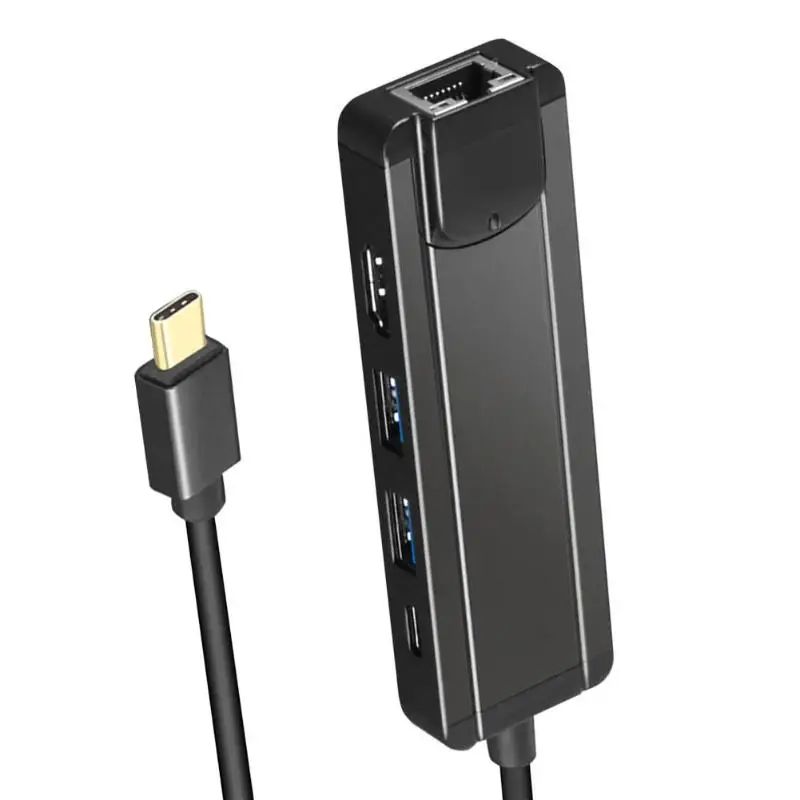 USB C концентратор Тип C до 4 к HDMI USB3.0 USB-C PD Charing RJ45 конвертер Gigabit Ethernet адаптер док-станция для MacBook Pro