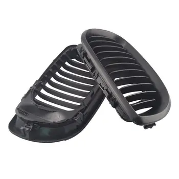 

1pair Matte Black Styling Easy Install Front Replacement Practical Car Grill ABS Direct Fit For BMW E46