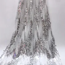 Красивая BZL-8.0517 нигерийская ткань для вечернего платья новое Африканское вышитое кружево ткань