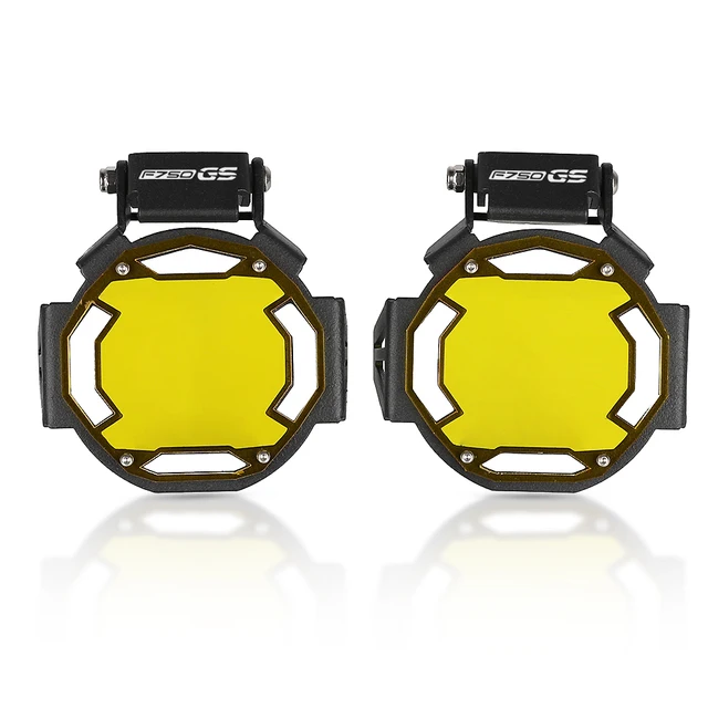 For BMW R 1250 GSA GS LC ADV Adventure R1200GS F850GS F750GS Motorcycle Flipable Fog light lamp Protector Guard Lamp Cover Golden F750GS logo