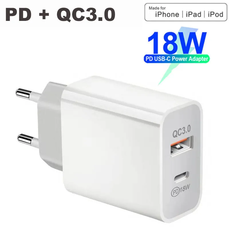 USB кабель для быстрой зарядки 18 Вт Тип C адаптер iPhone 7 8 11 Pro XR X Xs Samsung Huawei Xiaomi быстрая