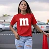 Letter M Halloween Costumes T-Shirt | Funny Cool Graphic Tee Idea | Shirts for Women Ropa Plus Size Mujer 6