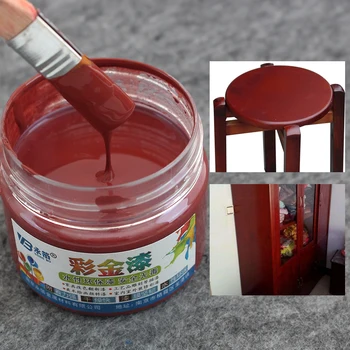 

Date Red Golden Paint for Wood Surface Coating Acrylic Paint Mildewproof Tasteless Water-based Paint