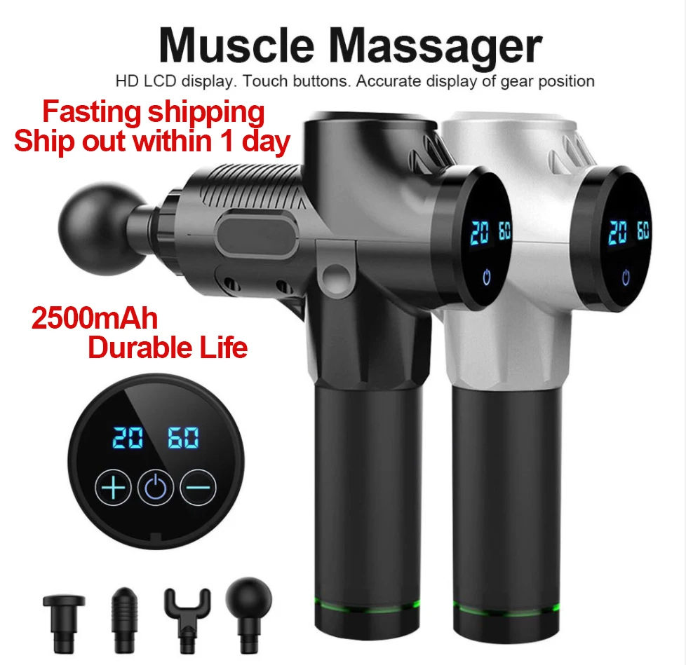 Electric Muscle Massage Fascial Gun Deep Tissue Muscle Massager Therapy Body Massage Relax Exercise Fitness Shaping Pain Relief
