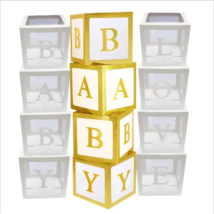 Новая 4 шт./компл. Baby Shower вечерние декоративный шар коробка прозрачная картонная коробка Рождественский подарок S7#5