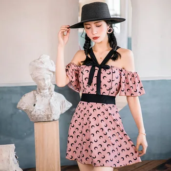 

One Piece Swimwear Wholes Swim Dress Closed Push Up Swimsuit Bodysuit Women New Slim Hot Print Polyester Sierra Surfer Woman