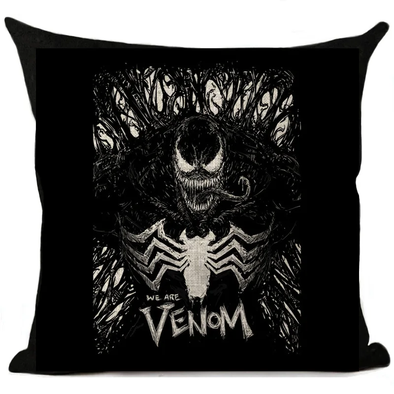 Льняная Наволочка на подушку Venom, Наволочка на подушку, наволочка для дивана автомобиля, декоративная наволочка для украшения дома на Хэллоуин, Подушка 45*45 см