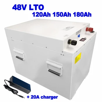 

LTO Lithium titanate battery 48v 120ah 150ah 180Ah with BMS 20000 cycle solar energy city sweeper yacht UPS AGV RV EV forklift
