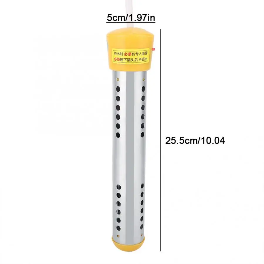 Electric Water Heater 1500W 220V Immersion Water Heating Boiler Pool Home Travel Bath Shower Hot Heater Rod