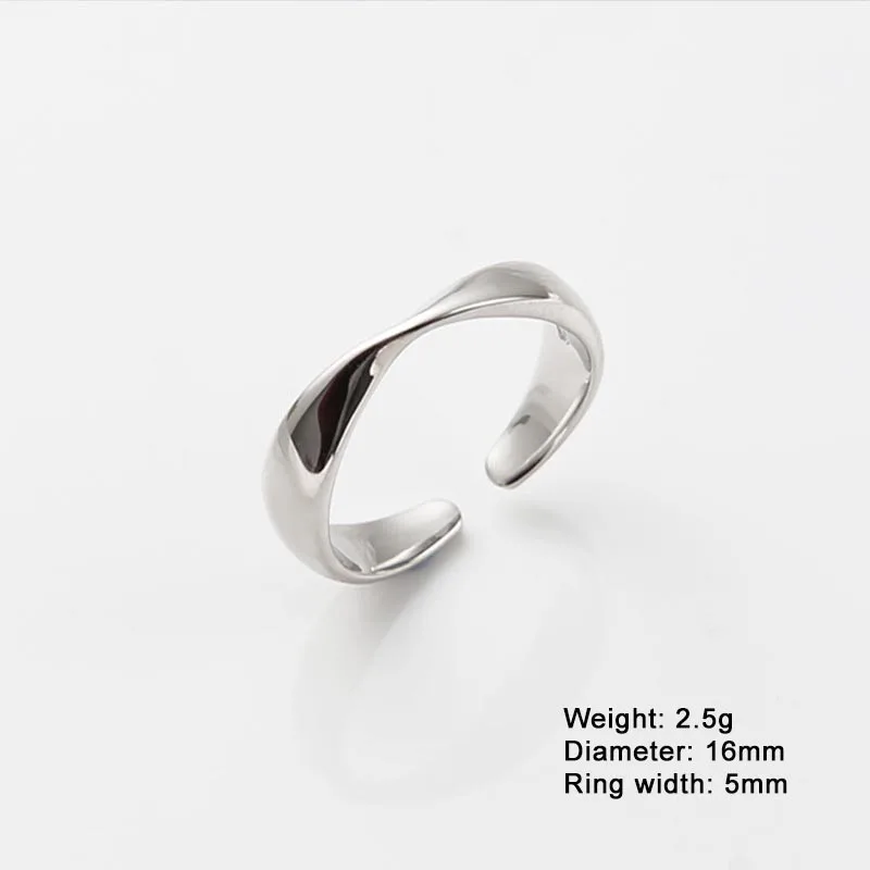 XIYANIKE 925 Стерлинговое Серебро креативные Необычные поворотные открывающиеся кольца модные глянцевые поверхности воды волна ювелирные изделия для Woemn подарок