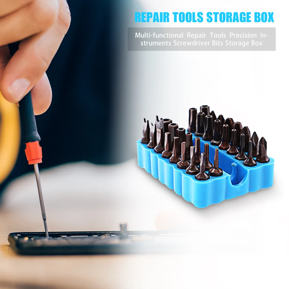 plumbers tool bag 2pcs Multi-functional Hex Shank Screwdriver Bit Holder Organizer Durable Classic Texture Batch Head Storage Drill Bit Organizer tool chest with tools