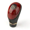 Audew Wooden PU Leather Universal Car Truck 5 Speed Lever Manual Gear Stick Knob Shift Gloss hot  selling# ► Photo 3/6