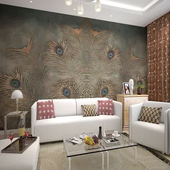 

Custom wallpaper 3d mural color feather background wall papers home decor papel de parede 3d wallpaper